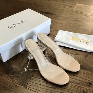 RAYE Alta Heel in Nude Clear Size 8.5